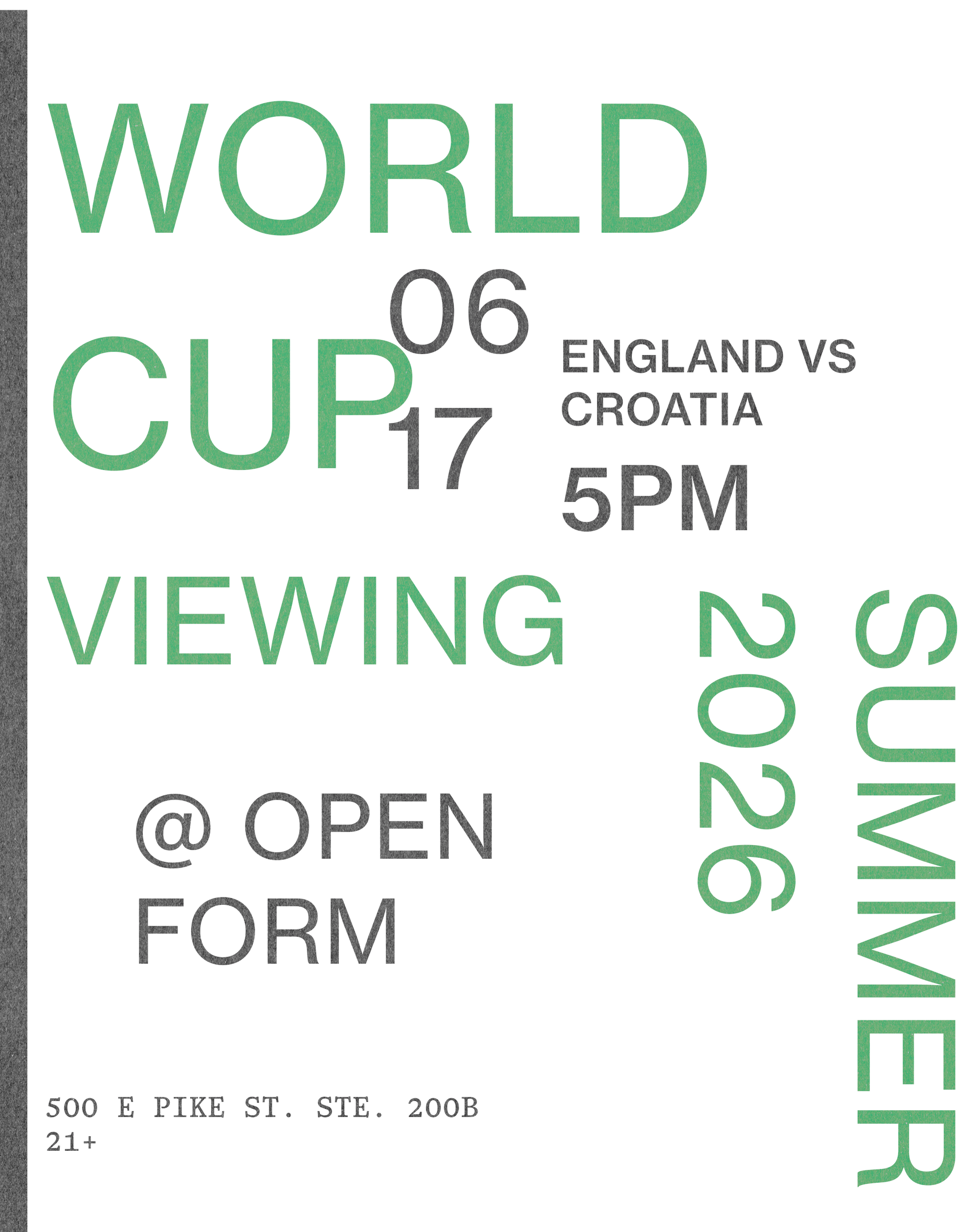 WORLD CUP VIEWING: ENGLAND VS CROATIA