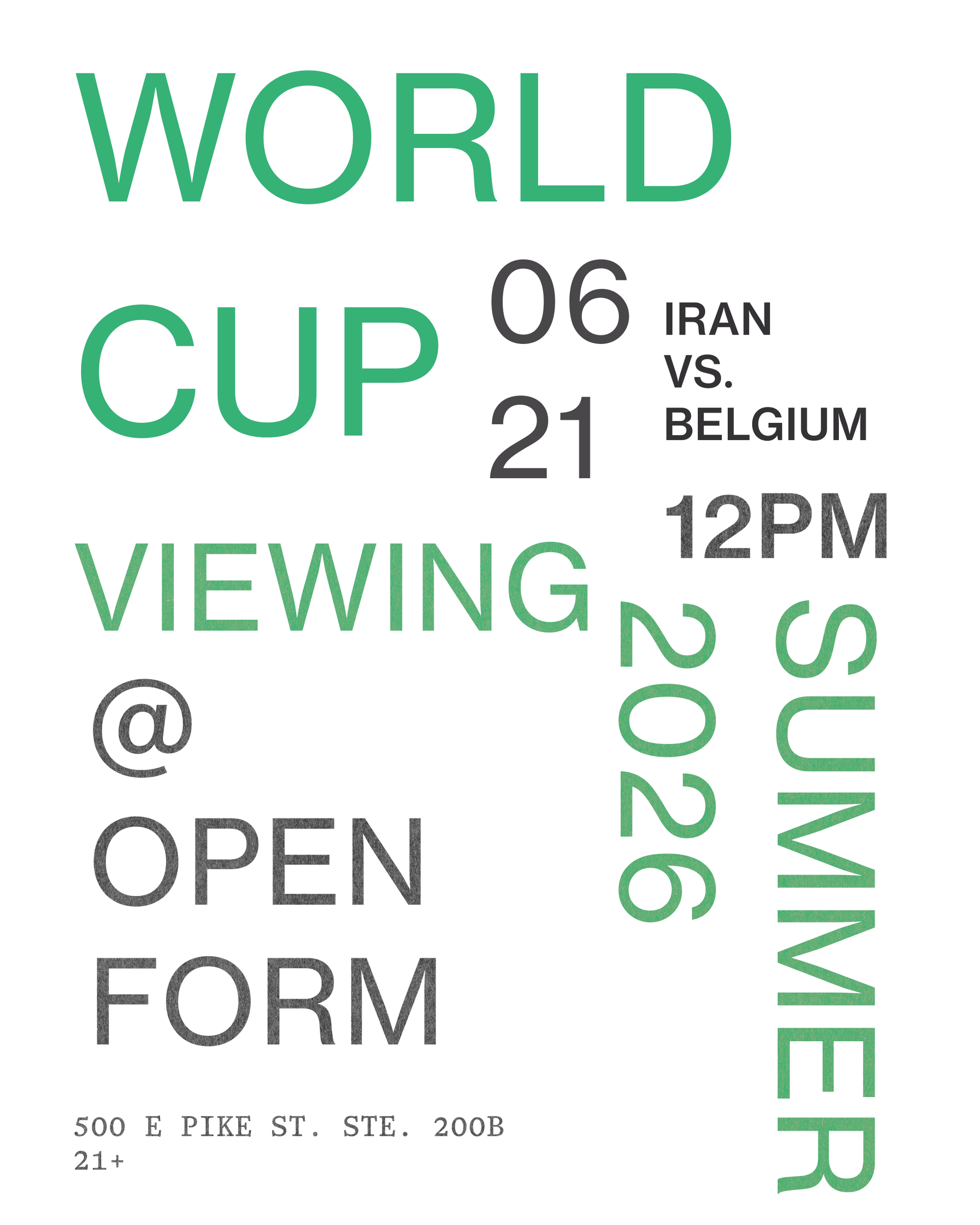 WORLD CUP VIEWING: IRAN VS. BELGIUM