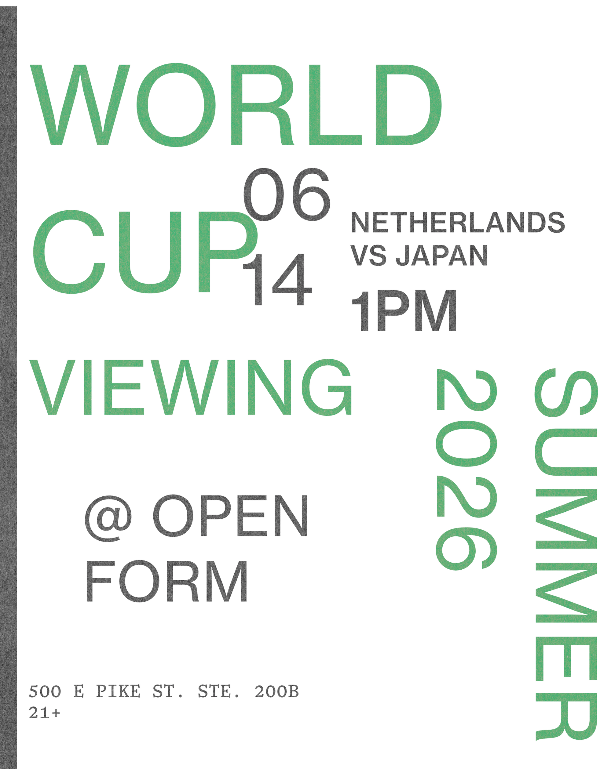 WORLD CUP VIEWING: NETHERLANDS VS JAPAN
