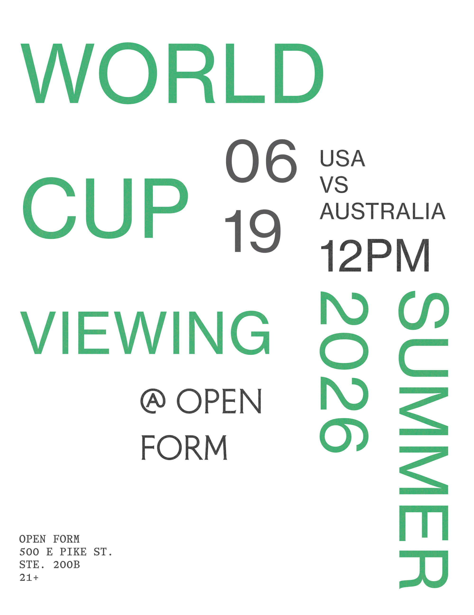 WORLD CUP VIEWING: USA VS AUSTRALIA