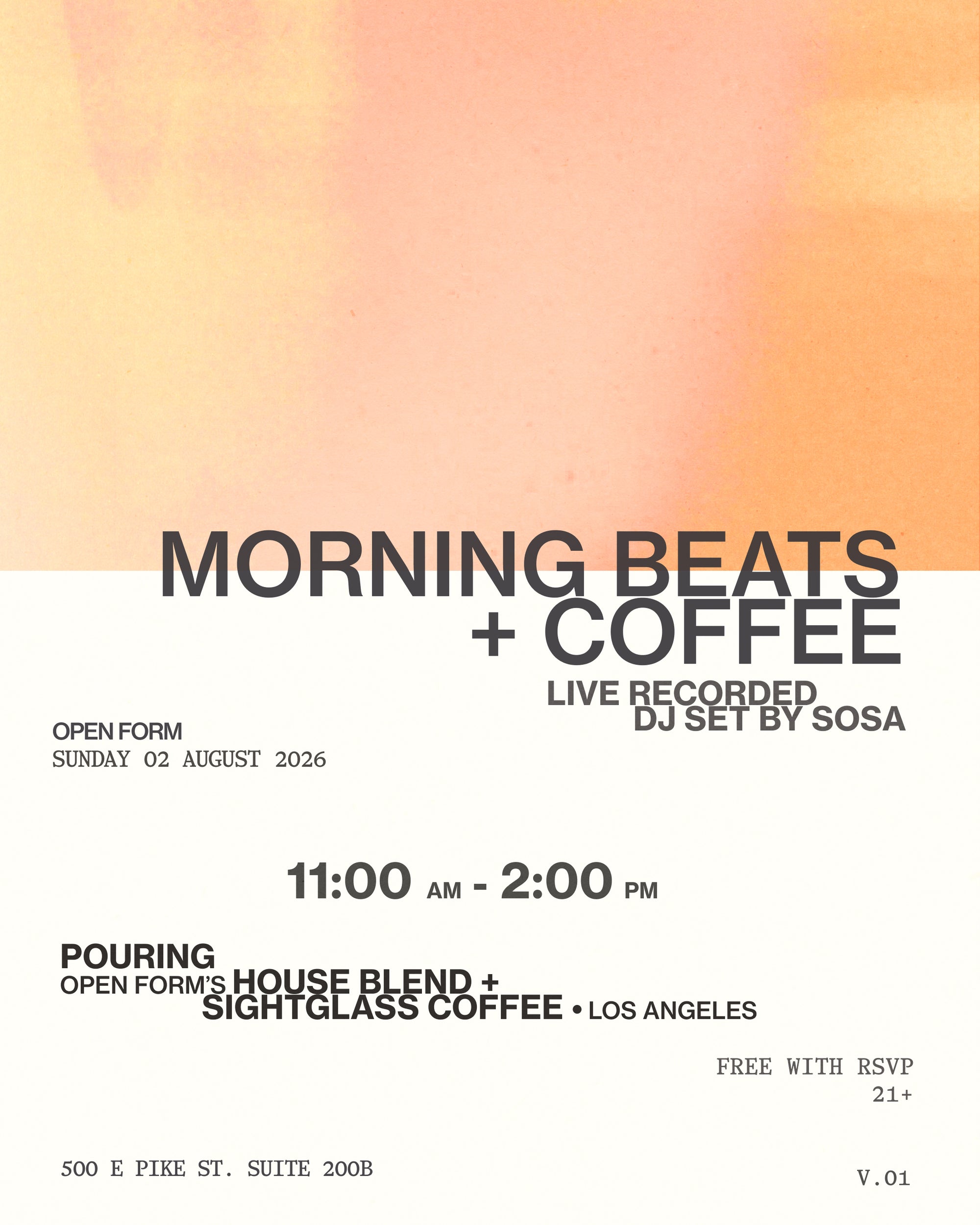 MORNING BEATS + COFFEE: SOUNDS BY SOSA